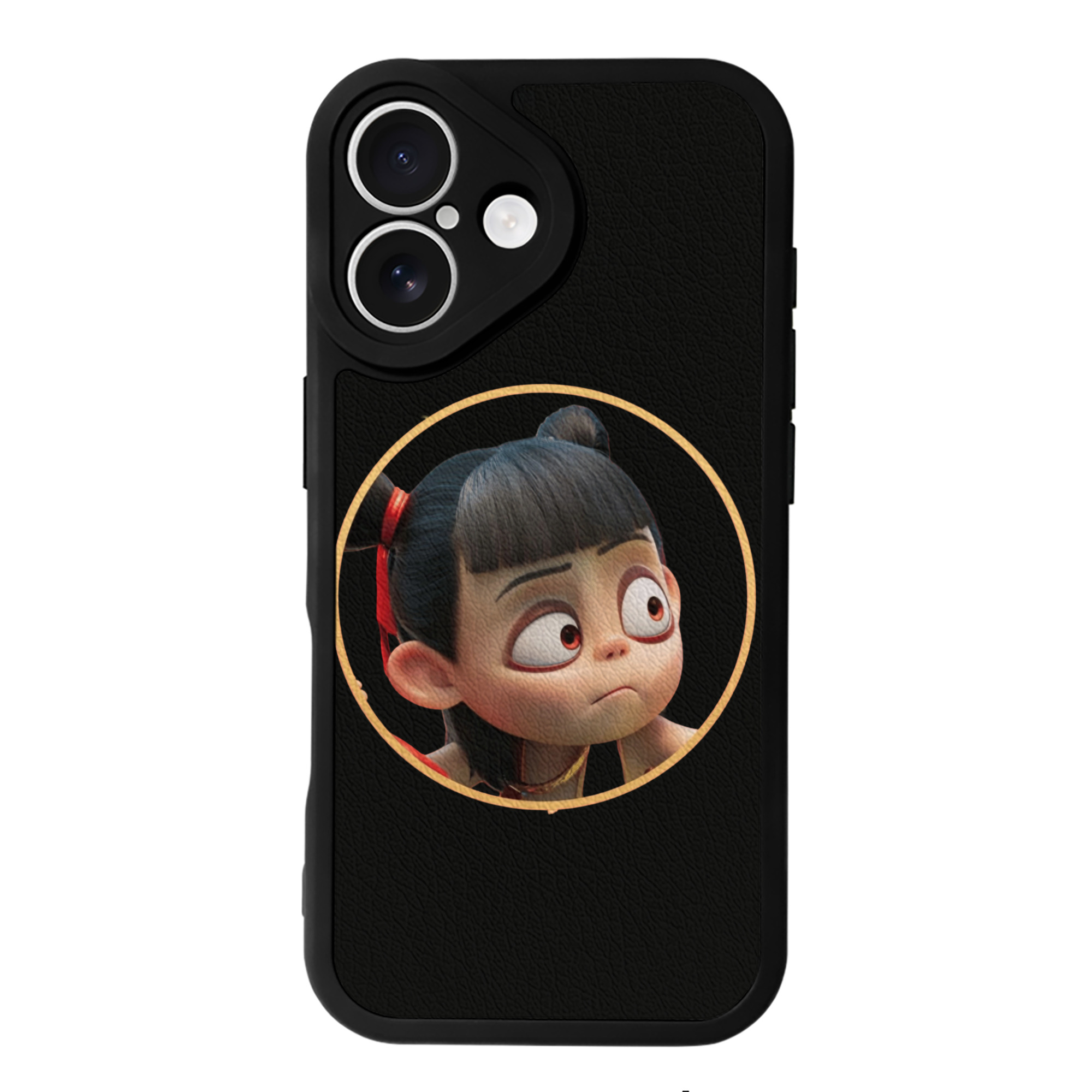 （画像用） Ne Zha 2 ナタ 魔童の大暴れ 【iPhone 16シリーズ対応】シリコンスマホケース（レザー調） 材質：シリコン